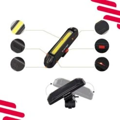 100 Lumen Lumière Avant Pour Vélo - BLANC Rechargeable Par USB - Lumière LED -Vélos Équipement Magasin 100 lumen lumiere avant pour velo blanc rechargeable par usb lumiere led 2