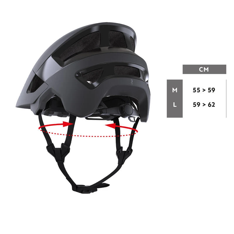 CASQUE VTT AM ENDURO FEEL NOIR Rockrider CASQUE VTT AM ENDURO FEEL NOIR -Vélos Équipement Magasin casque vtt am enduro feel noir 5