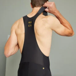 Rockrider Cuissard 3/4 VTT RACE Noir Et Ochre -Vélos Équipement Magasin cuissard 34 vtt race noir et ochre 2