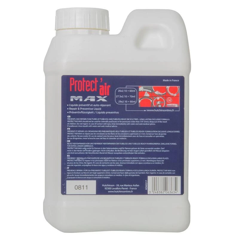 LIQUIDE PREVENTIF POUR PNEU VELO - PROTECT'AIR MAX TUBELESS 1L HUTCHINSON LIQUIDE PREVENTIF POUR PNEU VELO - PROTECT'AIR MAX TUBELESS 1L -Vélos Équipement Magasin liquide preventif pour pneu velo protectair max tubeless 1l 1