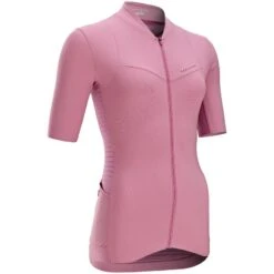 Maillot De Vélo De Route Manches Courtes été Femme - Endurance Vieux Rose