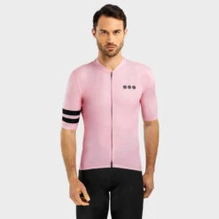 Maillot Manches Courtes Cyclisme SIROKO M2 Ronda Rose Bonbon Homme