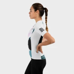 Maillot Vélo Manches Courtes Femme Cyclisme M2 Pinerolo Blanc -Vélos Équipement Magasin maillot velo manches courtes femme cyclisme m2 pinerolo blanc 2