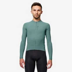 Maillot Vélo Route Manches Longues été Homme UVP - Racer Ultralight Cèdre