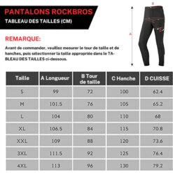 ROCKBROS Pantalons De Cyclisme Unisexe Coupe-vent Vêtement D'extérieur Vélo VTT Randonnée -Vélos Équipement Magasin pantalons de cyclisme unisexe coupe vent vetement dexterieur velo vtt randonnee 5