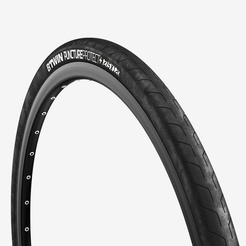 PNEU VTT SLICK 27,5x1.2 PROTECT + TRINGLES SOUPLES BTWIN PNEU VTT SLICK 27,5x1.2 PROTECT + TRINGLES SOUPLES -Vélos Équipement Magasin pneu vtt slick 275x12 protect tringles souples