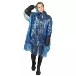 Poncho De Pluie Taille Unique Bleu Transparent