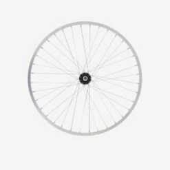 BTWIN Roue Vélo Enfant 24 Pouces Arrière Simple Paroi Roue Libre Argent