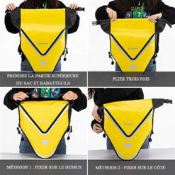 ROCKBROS Sacoche De Vélo Arrière Porte-Bagage Étanche Sac De Rangement VTT 20 L Jaune -Vélos Équipement Magasin sacoche de velo arriere porte bagage etanche sac de rangement vtt 20 l jaune 4