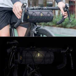 ROCKBROS Sacoche De Vélo/VTT/VTC Cadre Sac De Guidon Vélo 2,4L Sac à Bandoulière Noir -Vélos Équipement Magasin sacoche de velovttvtc cadre sac de guidon velo 24l sac a bandouliere noir 4