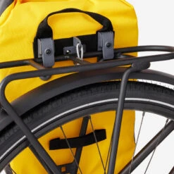 SACOCHE VELO SUR PORTE-BAGAGES 500 20L IMPERMEABLE JAUNE -Vélos Équipement Magasin sacoche velo sur porte bagages 500 20l impermeable jaune 4