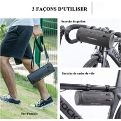 ROCKBROS Sac/Sacoche Vélo Guidon Avant VTT étanche Panier Vélo 2L Étanche Noir -Vélos Équipement Magasin sacsacoche velo guidon avant vtt etanche panier velo 2l etanche noir 2