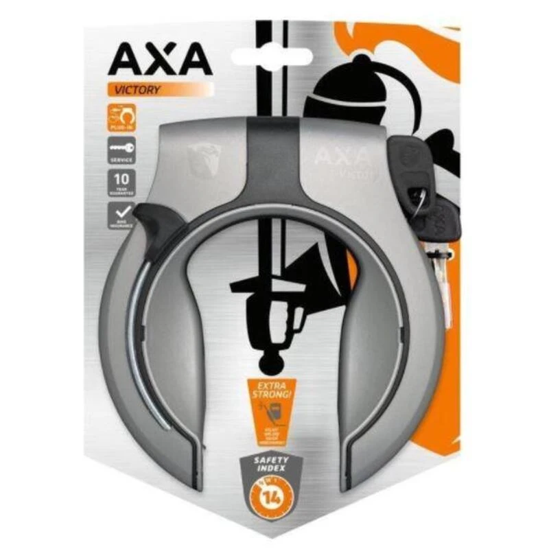Serrure À Anneau Victory - Noir Mat/Gris (Sur Carte) AXA Serrure À Anneau Victory - Noir Mat/Gris (Sur Carte) -Vélos Équipement Magasin serrure a anneau victory noir matgris sur carte 4