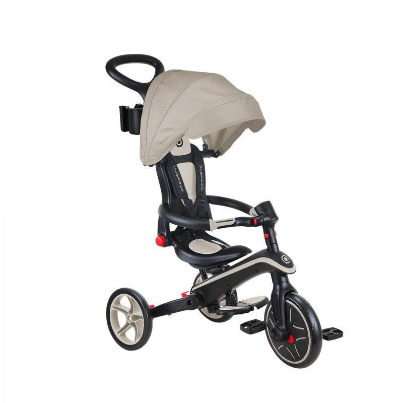 Tricycle EXPLORER 4-en-1 Évolutif & Pliable Taupe GLOBBER Tricycle EXPLORER 4-en-1 Évolutif & Pliable Taupe -Vélos Équipement Magasin tricycle explorer 4 en 1 evolutif and pliable taupe 1
