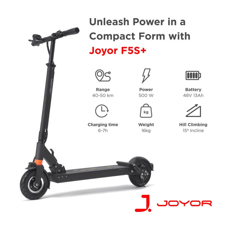 Trottinette Électrique Adulte Joyor F5S+ Noir Trottinette Électrique Adulte Joyor F5S+ Noir -Vélos Équipement Magasin trottinette electrique adulte joyor f5s noir 1