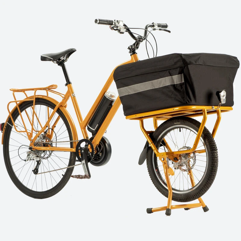 VÉLO CARGO COMPACT ELECTRIQUE 500w - CONFORT ORANGE VÉLO CARGO COMPACT ELECTRIQUE 500w - CONFORT ORANGE -Vélos Équipement Magasin velo cargo compact electrique 500w confort orange 1