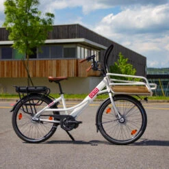 Vélo Cargo Compact électrique - Familéö 3 Vitesses Blanc -Vélos Équipement Magasin velo cargo compact electrique famileo 3 vitesses blanc 3
