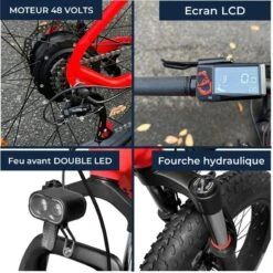 Vélo Électrique YEEP.ME HOLIDAY Orange 26’’ Fatbike 48V Batt 643Wh Freins Hydrau 4 Vélo Électrique YEEP.ME HOLIDAY Orange 26’’ Fatbike 48V Batt 643Wh Freins Hydrau -Vélos Équipement Magasin velo electrique yeepme holiday orange 26 fatbike 48v batt 643wh freins hydrau 2