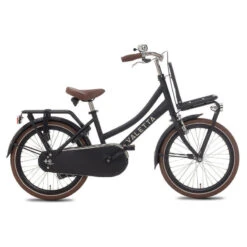 Vélo Enfant Valetta Cargo - Filles - 20 Pouces - Noir Mat