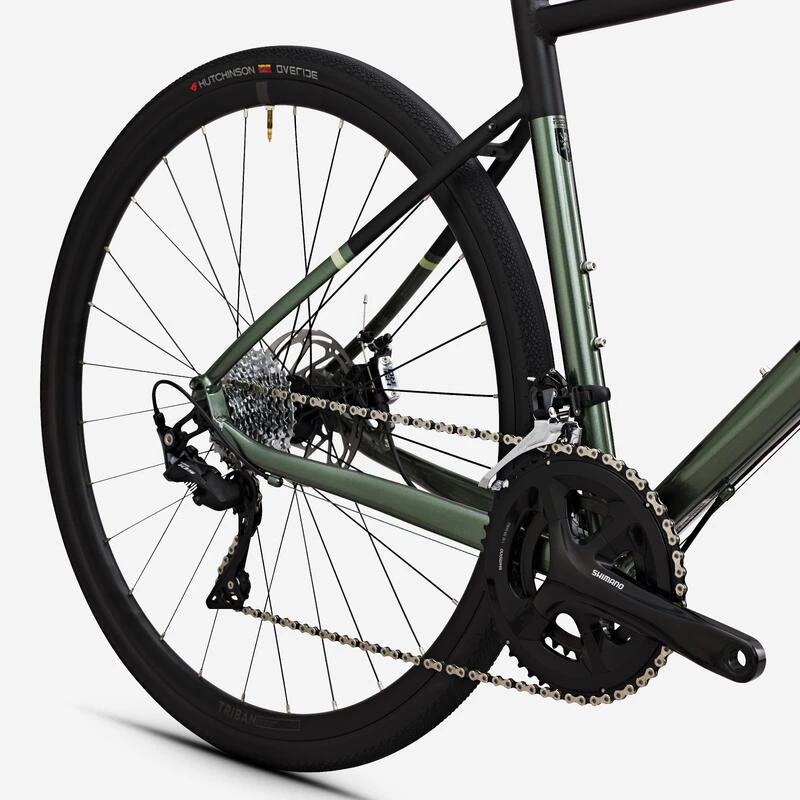 VELO GRAVEL TRIBAN RC520 GRAVEL KAKI BICOLORE NOIR SHIMANO 105 VELO GRAVEL TRIBAN RC520 GRAVEL KAKI BICOLORE NOIR SHIMANO 105 -Vélos Équipement Magasin velo gravel triban rc520 gravel kaki bicolore noir shimano 105 2