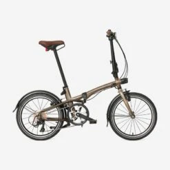 BTWIN VÉLO PLIANT FOLD 560 ALUMINIUM BRUT VERNIS