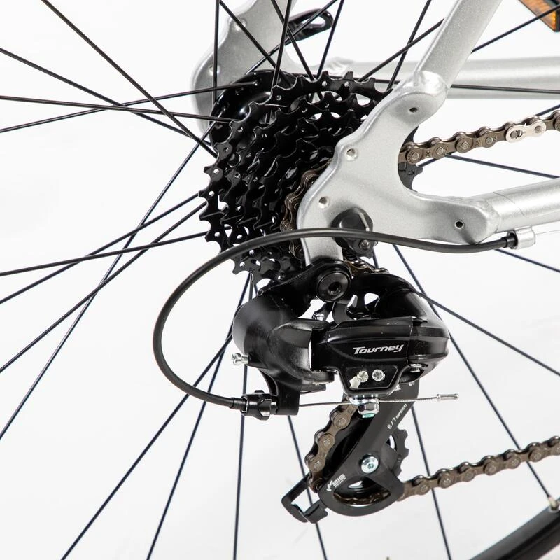 VELO ROUTE HOMME CYCLOTOURISME RC100 GRIS VELO ROUTE HOMME CYCLOTOURISME RC100 GRIS -Vélos Équipement Magasin velo route homme cyclotourisme rc100 gris 5