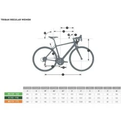 VÉLO ROUTE REGULAR TRIBAN MICROSHIFT - VERT FEMME -Vélos Équipement Magasin velo route regular triban microshift vert femme 3