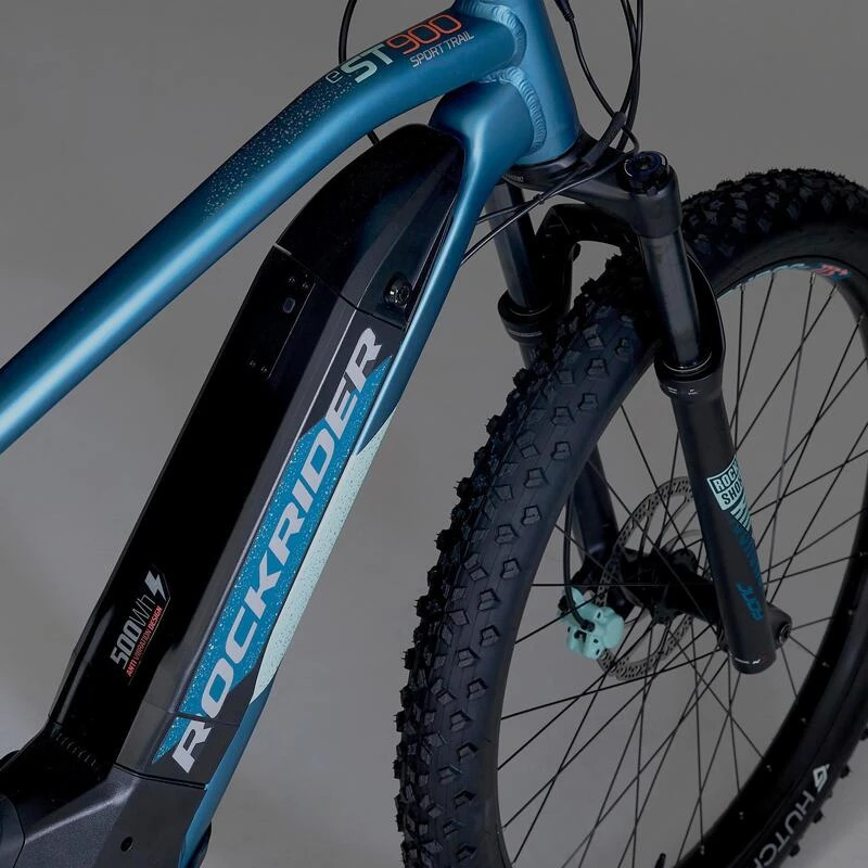 Vélo VTT électrique semi-rigide 27'5"+, e-ST 900 Turquoise Rockrider Vélo VTT électrique Semi-rigide 27'5"+, E-ST 900 Turquoise -Vélos Équipement Magasin velo vtt electrique semi rigide 275 e st 900 turquoise 3