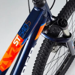 Rockrider VÉLO VTT TOUT SUSPENDU ST 540 S BLEU ORANGE 27,5" -Vélos Équipement Magasin velo vtt tout suspendu st 540 s bleu orange 275 3