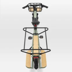BTWIN VELOCARGO ELECTRIQUE LONGTAIL CHARGEMENT ARRIERE R500E Vert Clair -Vélos Équipement Magasin velocargo electrique longtail chargement arriere r500e vert clair 2