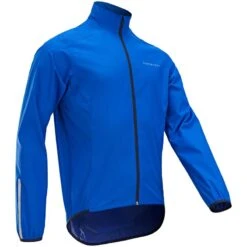 Veste Vélo Route Manches Longues Coupe-pluie Homme RC100 Bleu Indigo -Vélos Équipement Magasin veste velo route manches longues coupe pluie homme rc100 bleu indigo 2