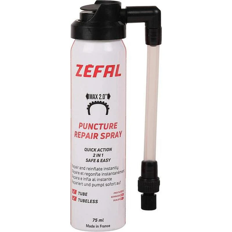 Zefal Repair Spray - Bombe Anti-crevaison - 75 ml Zefal Repair Spray - Bombe Anti-crevaison - 75 Ml -Vélos Équipement Magasin zefal repair spray bombe anti crevaison 75 ml